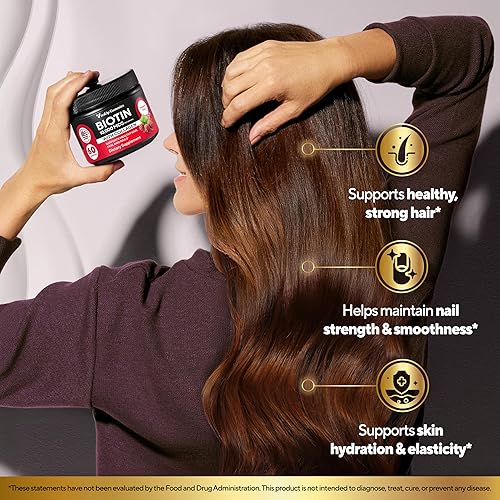 Miniatura 4 de Gomitas de Biotina 10000mcg para Mujeres y Hombres - Gomitas Extra Fuertes para Cabello, Piel y Uñas con Colágeno - Suplemento Natural de Gomitas de