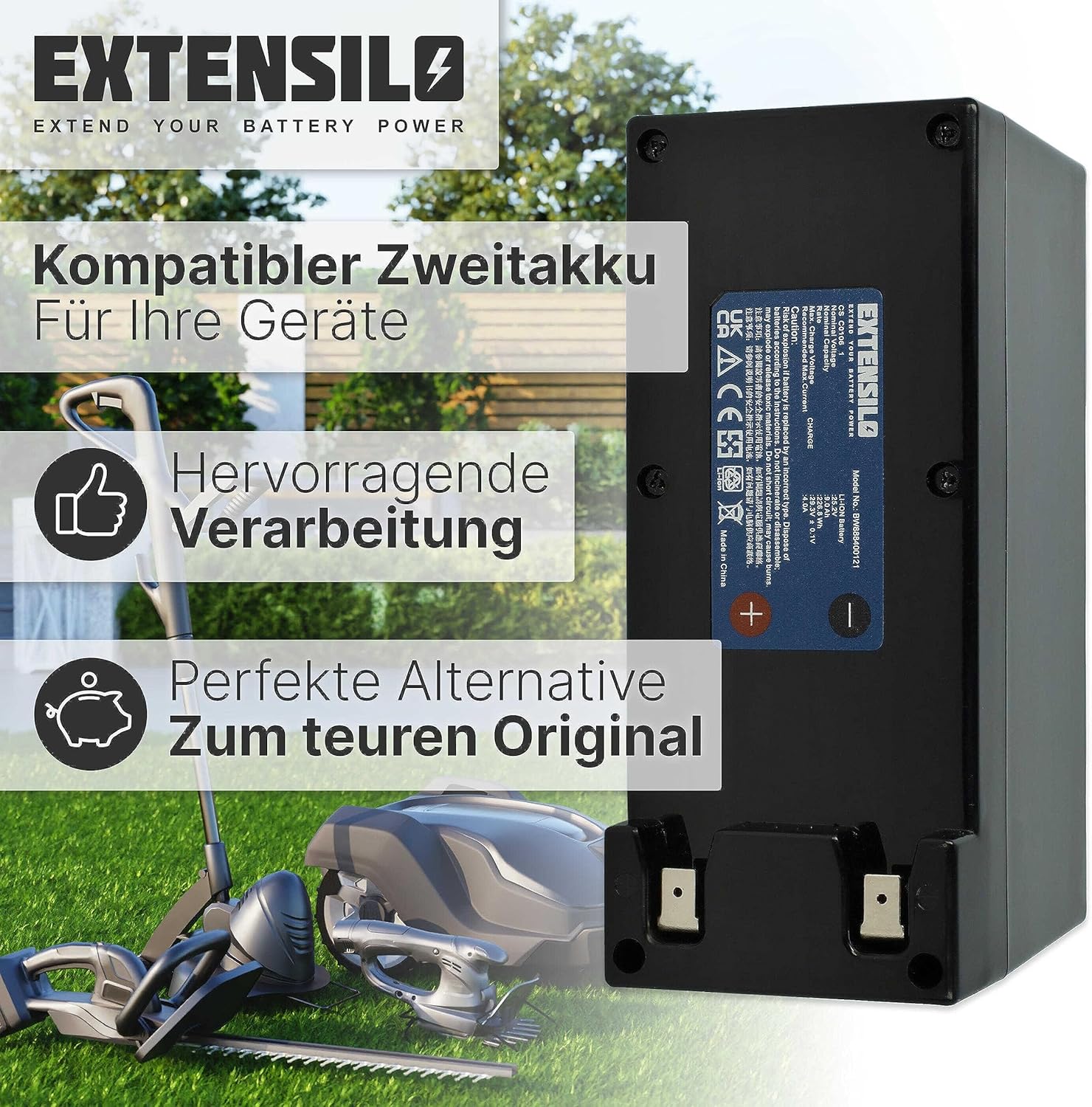EXTENSILO battery as a compatible second battery and perfect alternative
