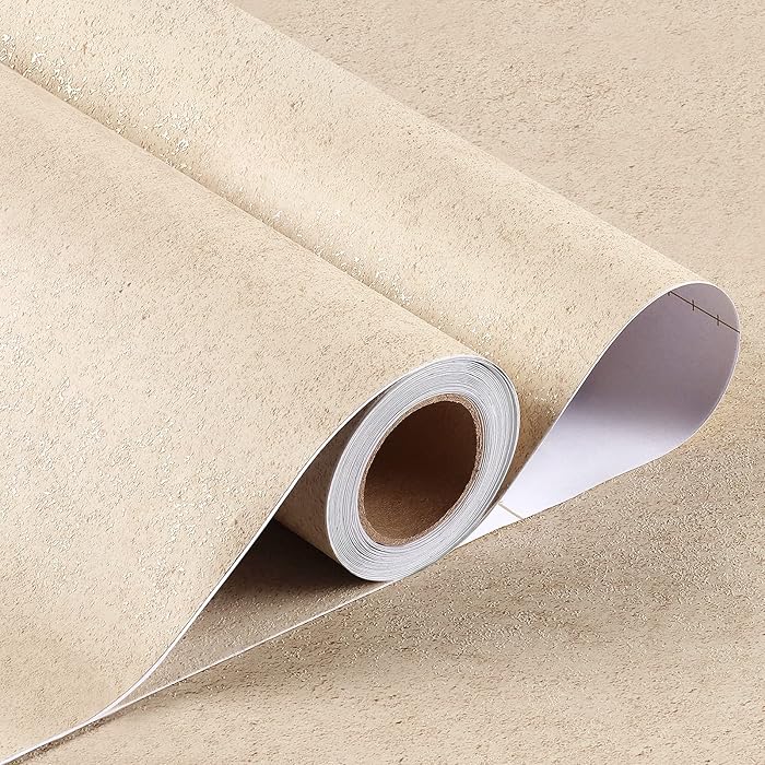 Buy Stickyart 15.8"x276" Limestone Textured Wallpaper Peel and Stick Concrete Countertops