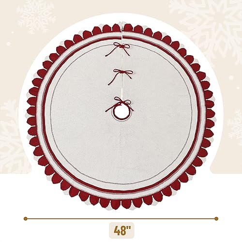 Vista 12 de Mr. Pen Christmas Tree Skirt - 48 inches, Faux Fur, White