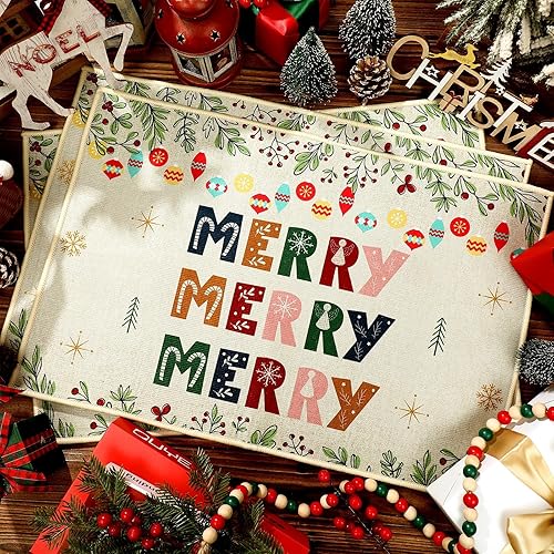 Miniatura 6 de Suttmin Felpudo de cascanueces de 3 piezas, Felpudo de Feliz Navidad, Felices Fiestas, lavable, antideslizante, tapete de piso de soldado de Navidad