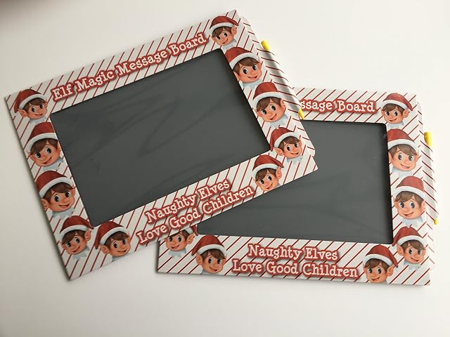 2 x Elf message board Girl Boy Xmas Christmas fun cute shelf decoration gift