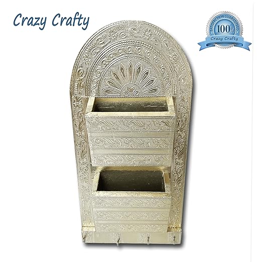 WALL MOUNTED WOODEN LETTER BOX, WALL HANGING LETTER BOX WITH KEY HANGER