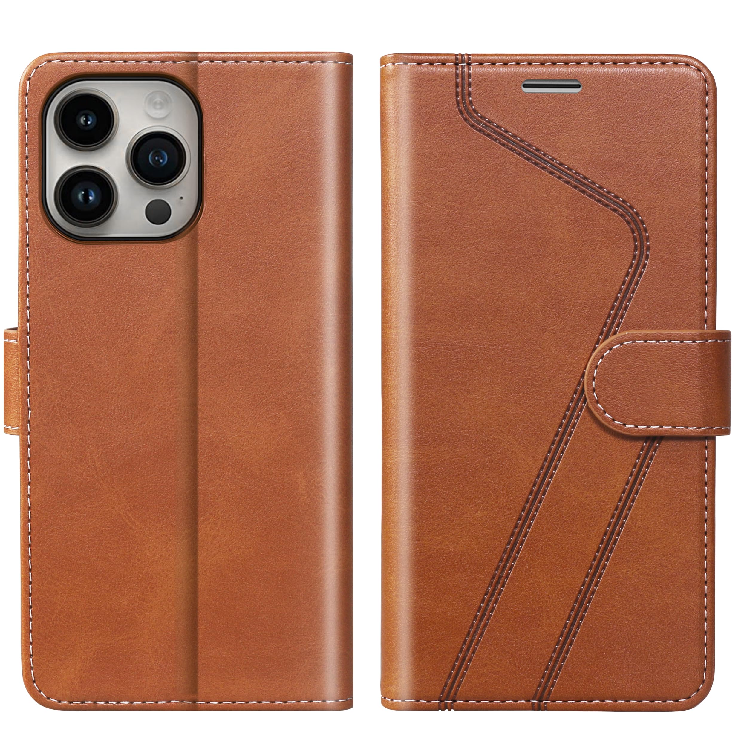 Étui portefeuille iPhone cuir premium de qualité supérieure résistant aux chocs - 8