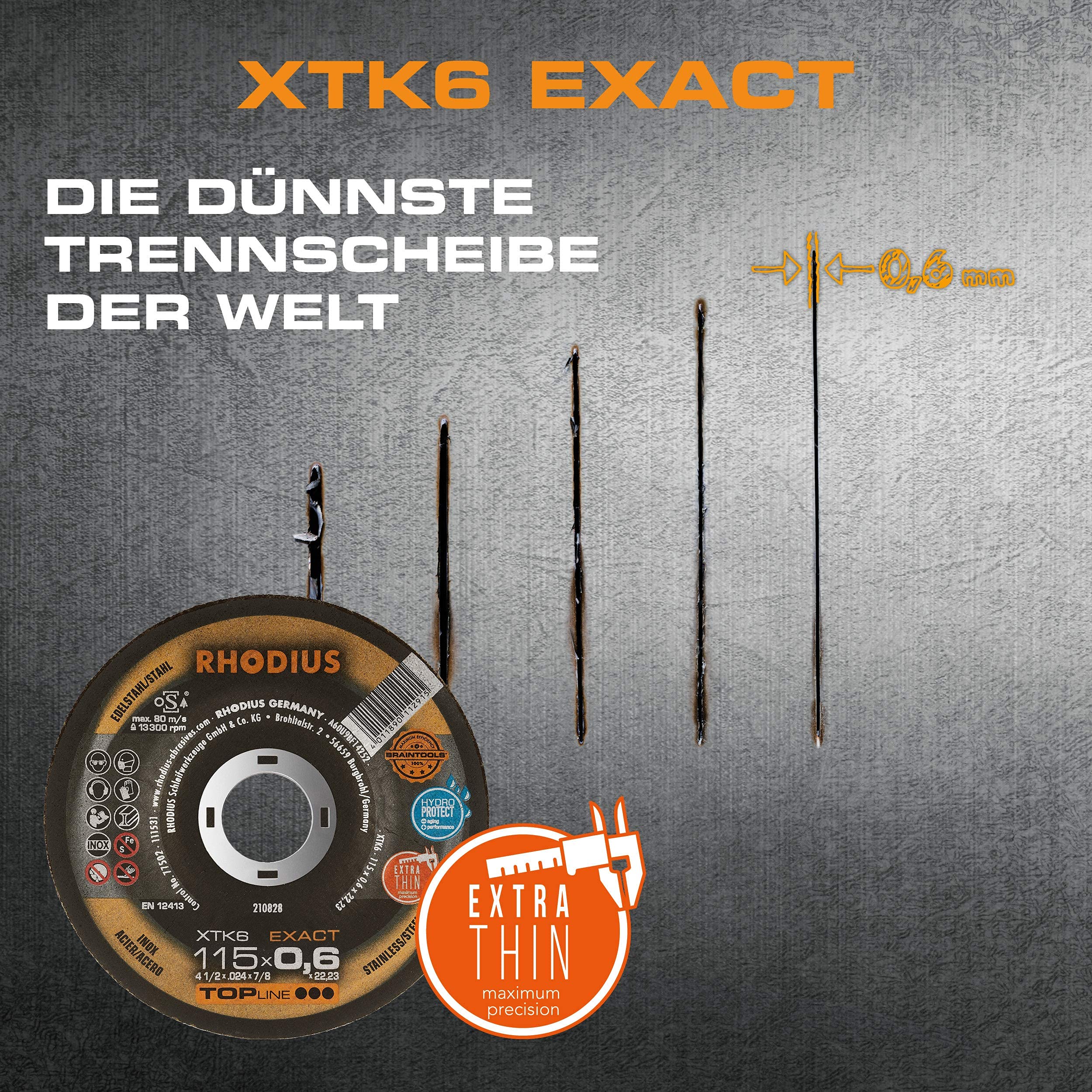 Extradünne Trennscheibe XTK6 EXACT BOX | Ø 125 x 0 ,6 x 22,23mm Form 42