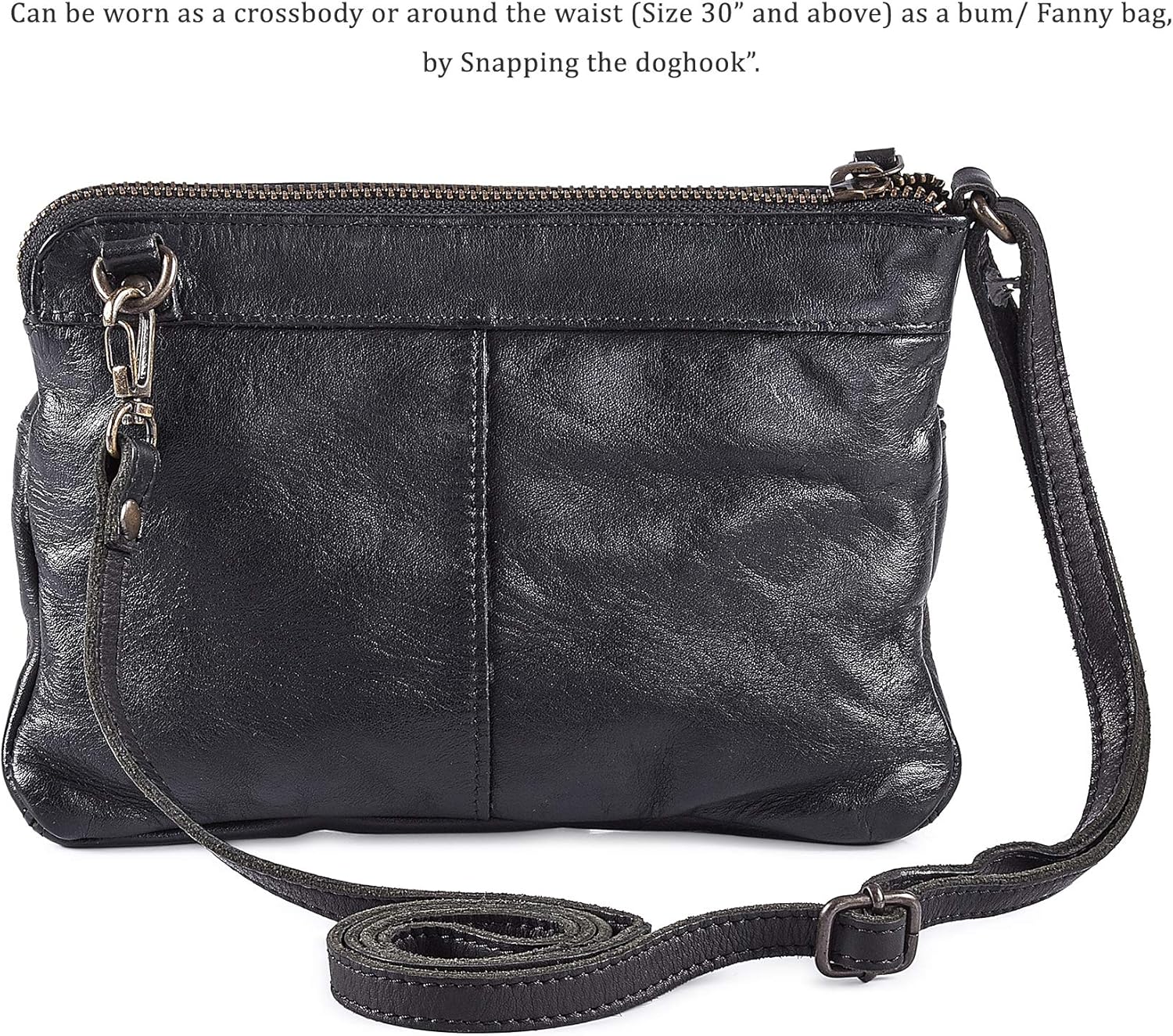 Wise Owl Accessories Small Crossbody Sling Bag Real Leather Purse for Women Crossover Trendy Shoulder Handbag | Real Leather, Purse, Crossover, Trendy - Image 5