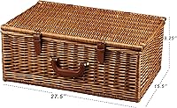 Vista 2 de Picnic at Ascot Dorset - Cesta de picnic estilo inglés con servicio para 4, juego de café y manta - Santa Cruz