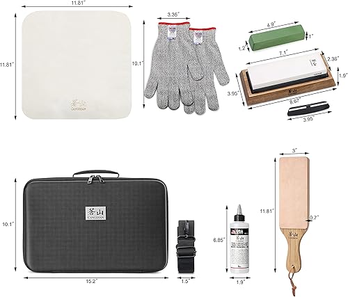 Miniatura 3 de Cangshan 1026757 Kit de cuidado y afilado de cuchillos de cocina de 7 piezas