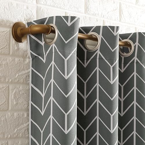 Miniatura 2 de Sun Zero Kenwood - Cortina con ojales, diseño de chevron