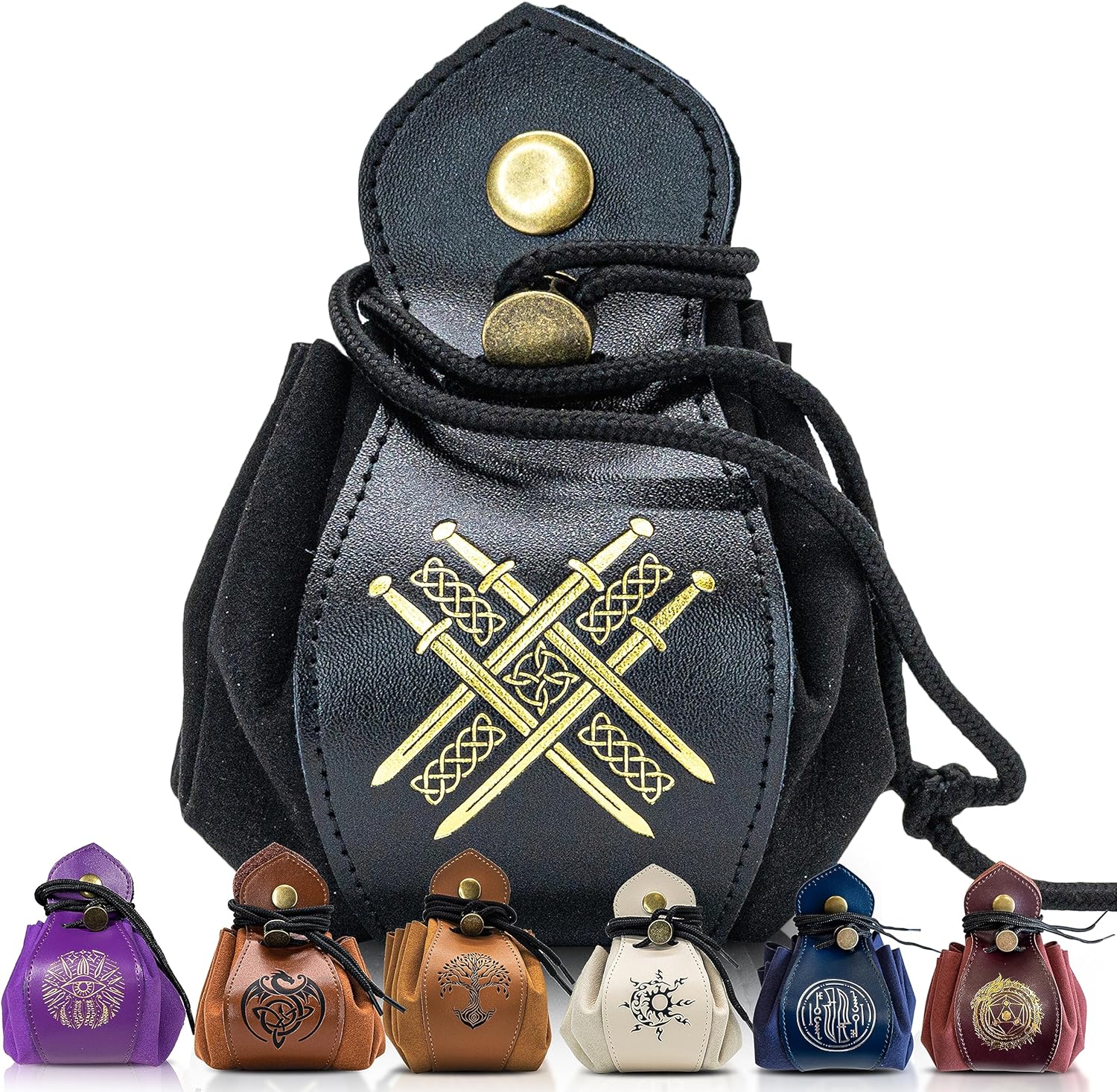 Guilt Free Gaming 本革 RPGバッグ コイン 通貨 サイコロ 小物用 (ブラック) クロコダイル コインケース 小銭入れ L字 ミニ  コンパクト 本革 革 鰐革 ワニ革 クロコ ブラック 黒 プレゼント (ID cc361r100)za005 : ワイルド ハーツ - 通販 -