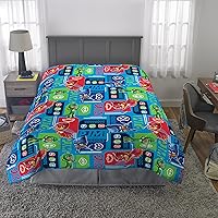 Vista 4 de Franco Ropa de cama para niños, edredón de microfibra suave, tamaño matrimonial, PJ Masks Paw Patrol Girls
