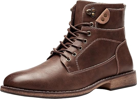Vostey men's motorcycle boots waterproof ankle boots casual oxford