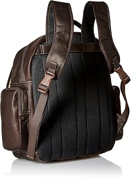 Piel Leather Ultimate Travelers Laptop Backpack, Chocolate, One Size