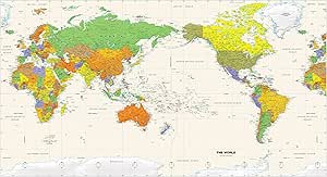 Pacific Centered World Wall Map 61 X 33 5 Paper Amazon Ca Office 91MZNoUk8eL. AC SY300 SX300 QL70 ML2 
