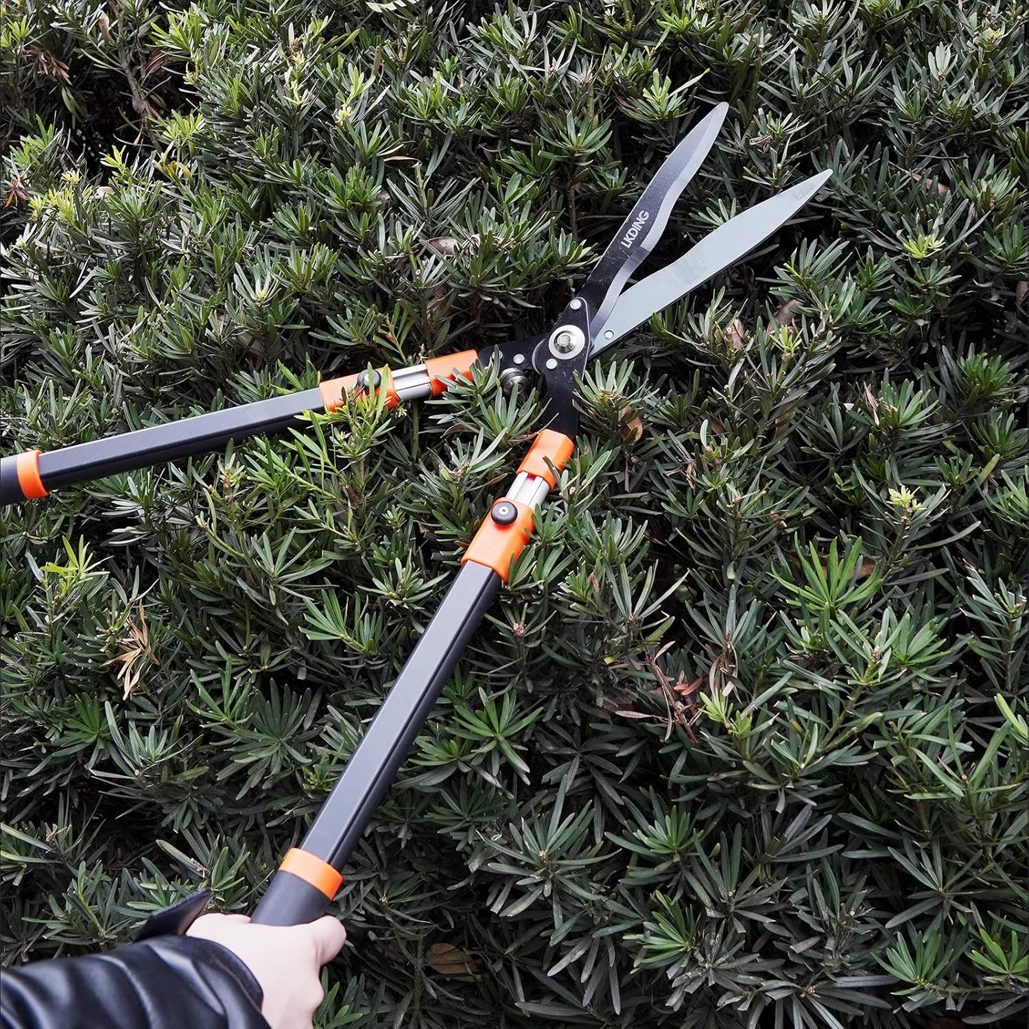 Hedge Shears Heavy Duty 32.5"-43" Extendable Handle Professional Garden Clippers Pruning Scissors Trimmer Yard Landscaping Tool