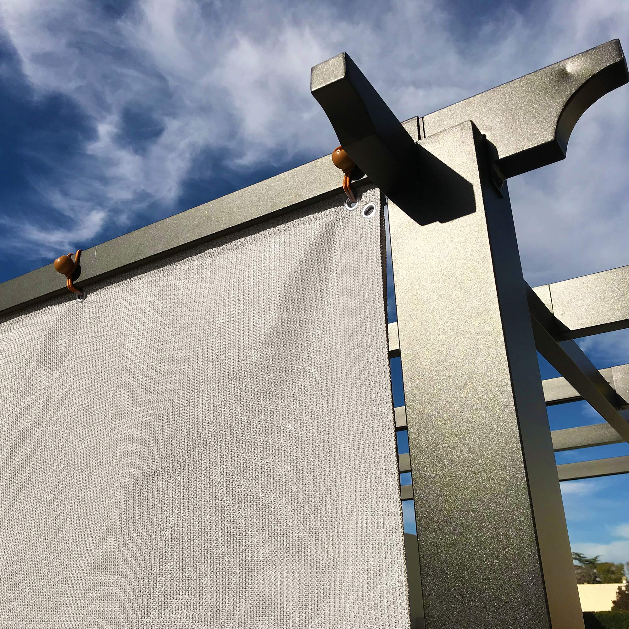 Alion Home Sun Shade Privacy Panel - 8' X 5' Walnut, UV Blocking Mesh For Patio, Pergola, Window Or Gazebo
