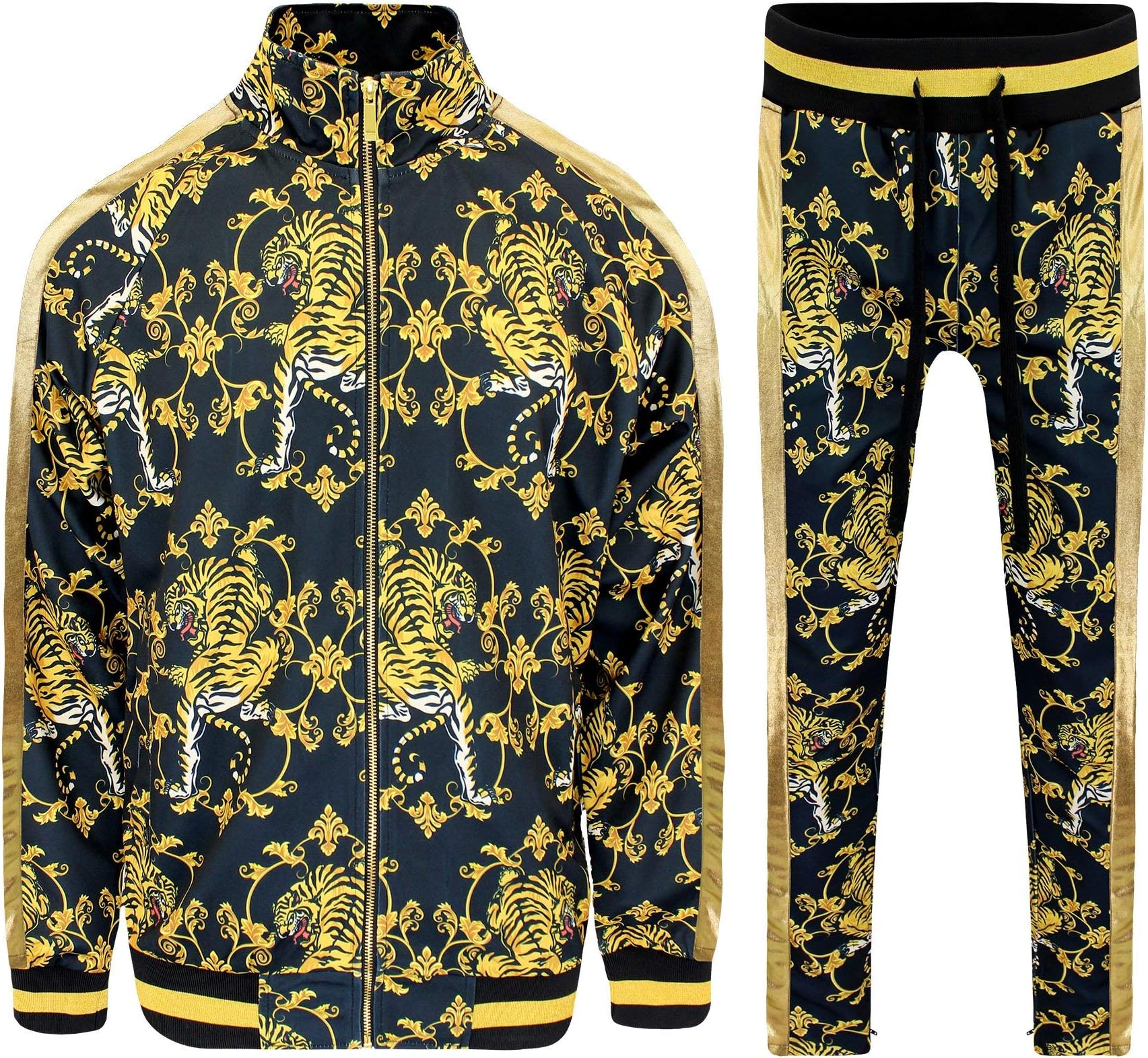 G-Style USA Men's Tiger Pattern Tracksuit Sets