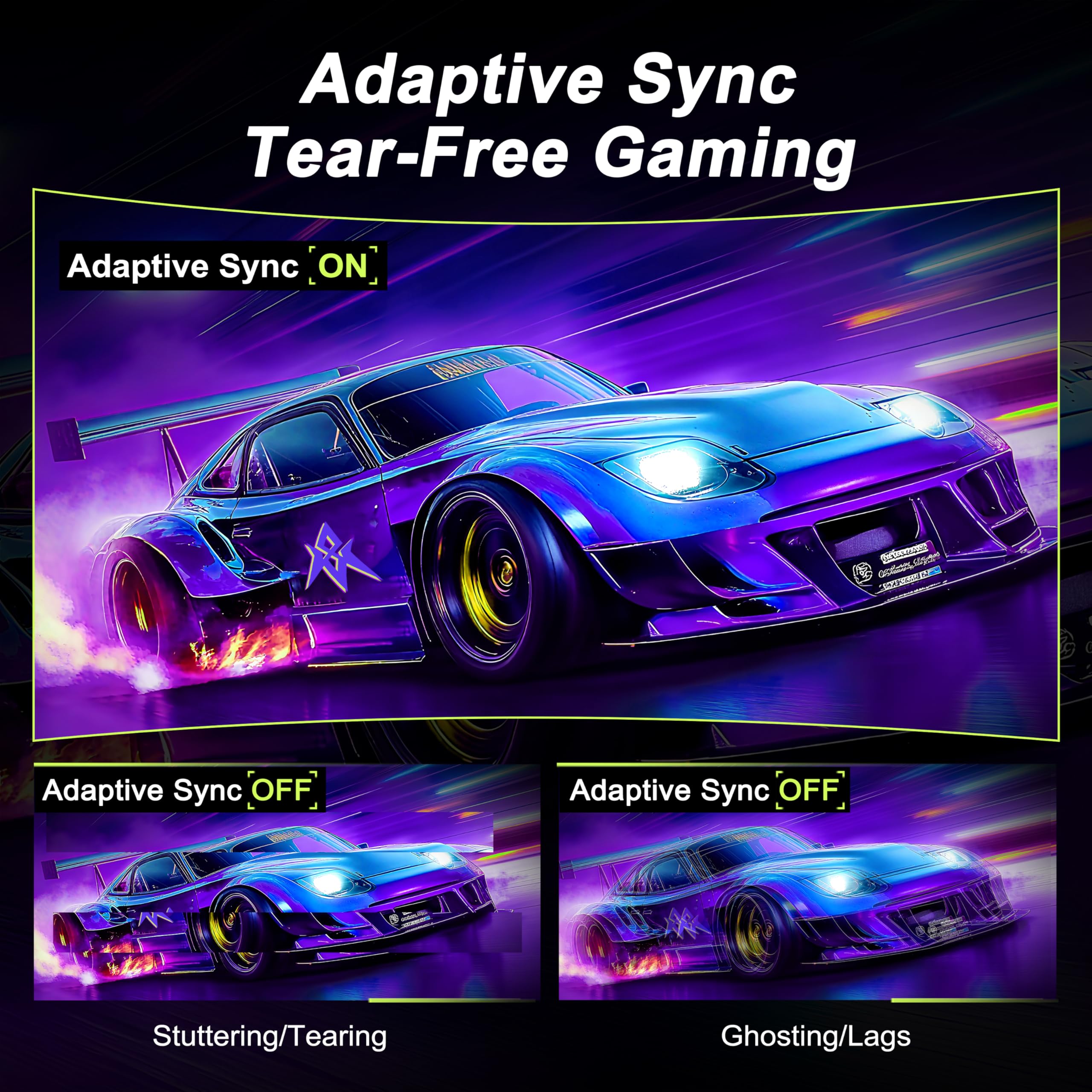 Amzfast 32 Inch Curved Gaming Monitor - 240Hz, Full HD 1920x1080P, 1ms MPRT, Adaptive-Sync, 3500:1 Contrast, DCI-P3 90%, sRGB 125%, HDR, VA 1500R, VESA 100x100MM, HDMI2.0&DP1.4 - AMZG32C1F — view 3