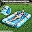 Inflatable Tanning Pool Lounger Float - Jasonwell 4 in 1 Sun Tan Tub Sunbathing Pool Lounge Raft Floatie Toys Water Filled Tanning Bed Mat Pad for Adult Blow Up Kiddie Pool Kids Ball Pit Pool
