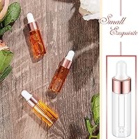 Vista 77 de 100 mini botellas de vidrio con gotero de aceite a granel, botellas vacías pequeñas esenciales transparentes, recipientes de muestra, frascos