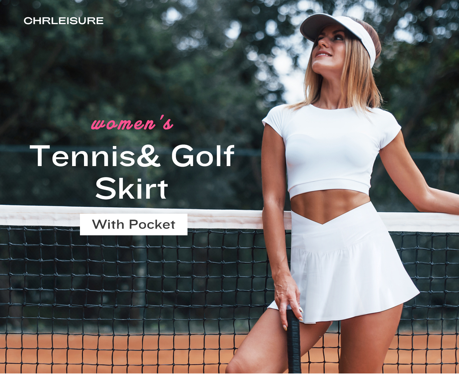 Amazon.com: CHRLEISURE Women Tennis Golf Skirt with Pockets - High