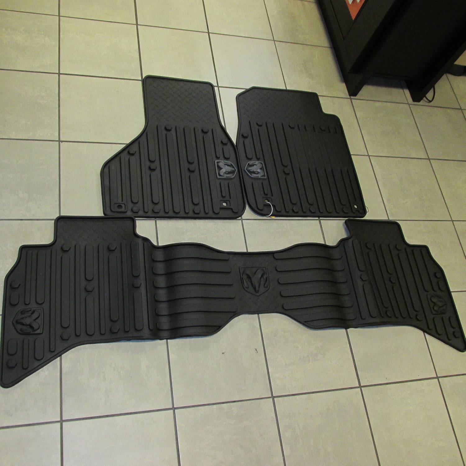 2013 Dodge Ram 1500 Quad Cab Front and Rear Black Slush Mats Mopar OEM