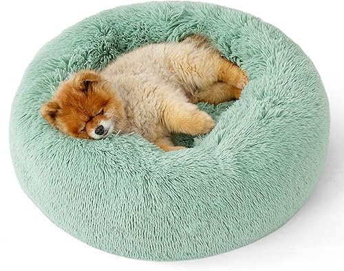 Miniatura 34 de Bedsure - Cama calmante para perros medianos, lavable, mediana, con forma de dona, antideslizante, afelpada, esponjosa, pelo sintético, para gato,