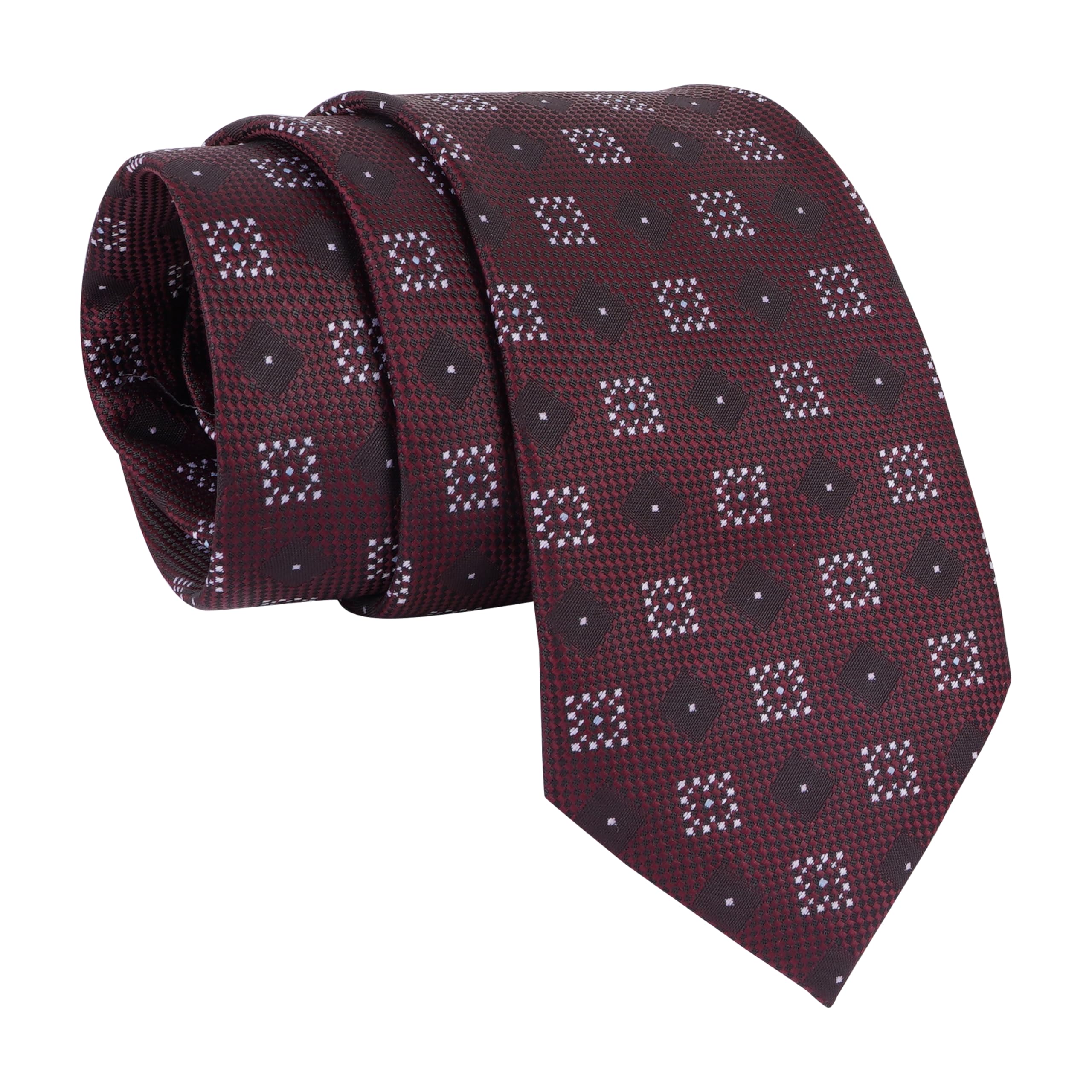 Mens Micro Self, Necktie Gift Set Formal Tie (Pack of 1) (Wine)