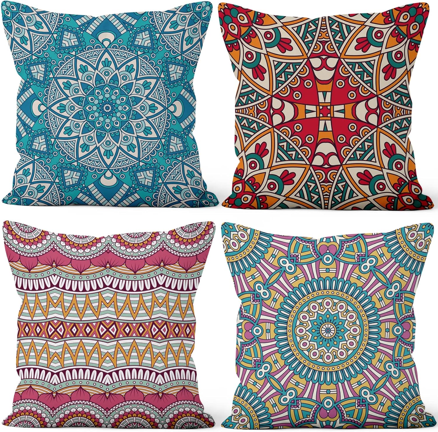 Cuscino Meditazione Rotondo Mandala Life - Design Bohémien Per Yoga E Decorazione - Foto 12