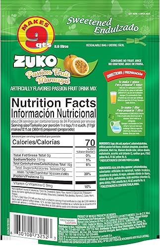 Miniatura 7 de Zuko Bebida instantánea en polvo de fresa y plátano paquete familiar no necesita azúcar vitamina C 141 onzas paquete de 2