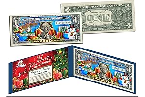 Santa and Snowman Jingle Buck Holiday Collectible One Dollar Bill