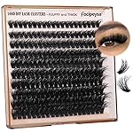 Fluffy Thick Lash Clusters DIY Eyelash Extension 10-18MIX D Curl Lash Clusters 100D Wispy Individual Eyelash Extensions Clusters Lashes DIY Fluffy Lash for Beginners by Focipeysa
