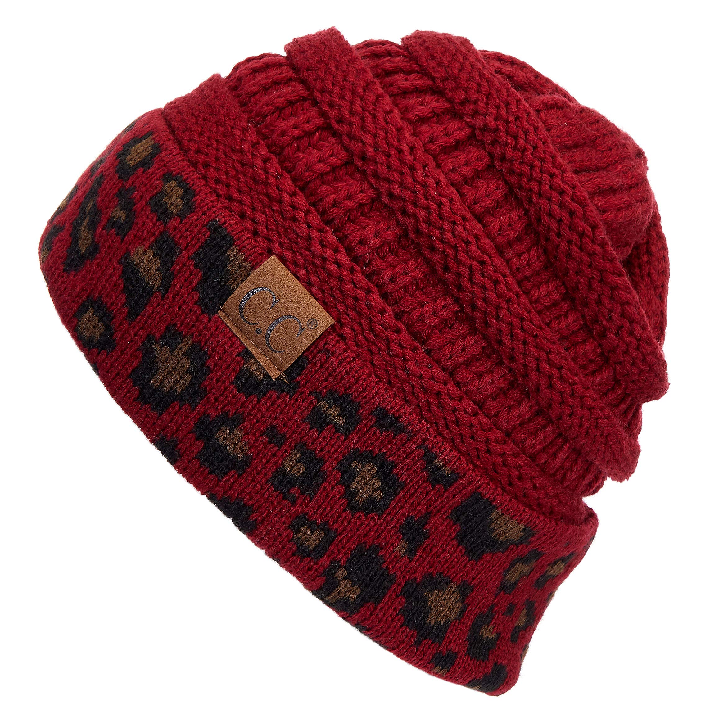 C.C Trendy Warm Chunky Soft Stretch Cable Knit Beanie Skully, Winter Mint, One Size — view 113