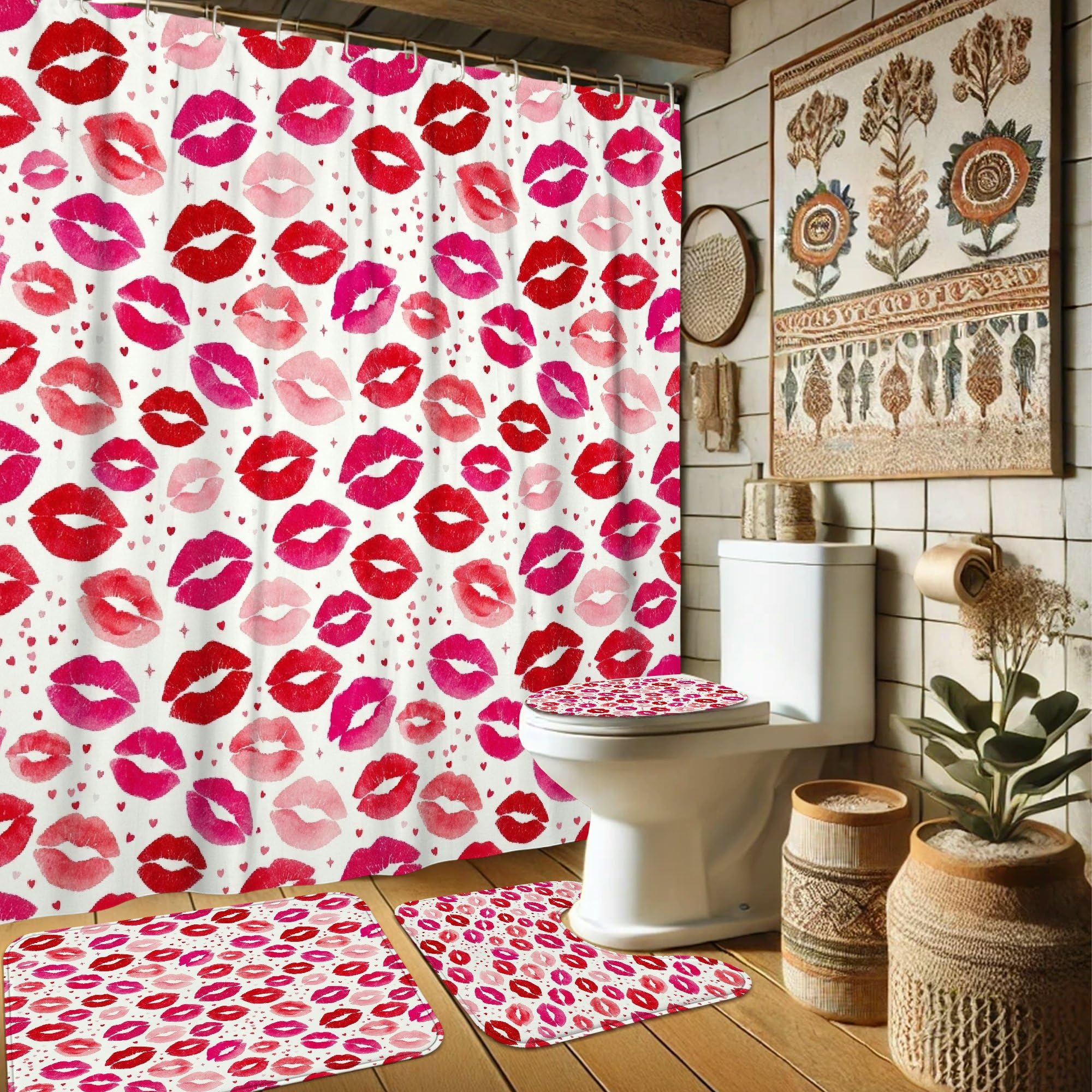 Rideau de douche de qualité supérieure en tissu polyester imperméable chic 183x183cm