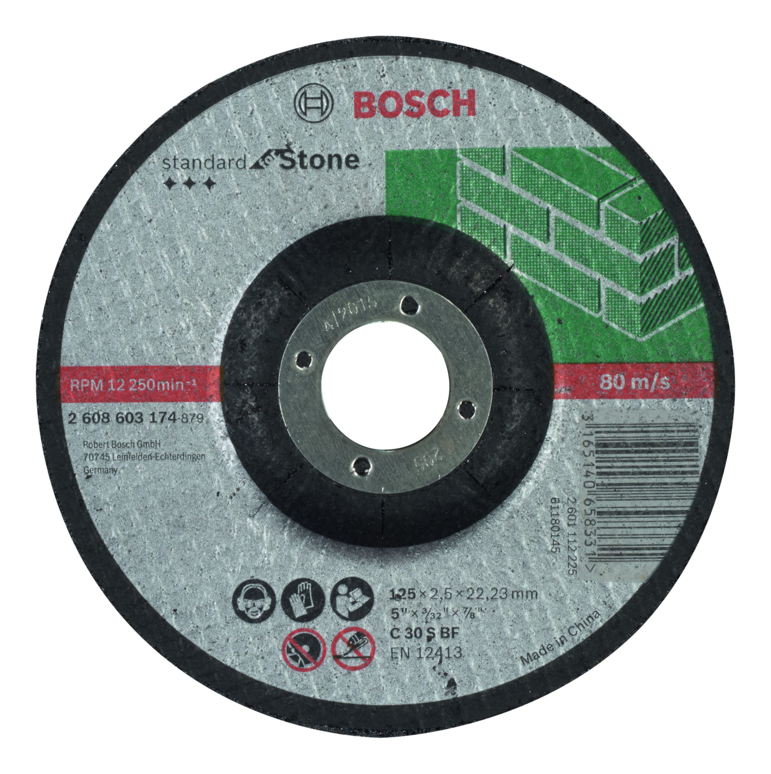 Bosch PRO Depressed Centre Stone Cutting Disc 125mm 2.5mm 22mm