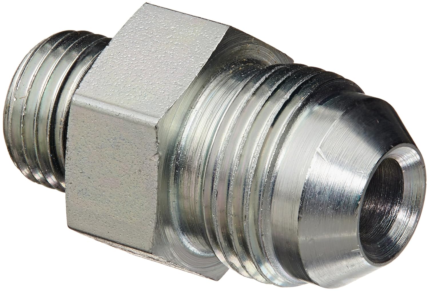 Eaton Aeroquip 202702-6-8S Steel Flared Tube Fitting, Adapter, 1/2" Male JIC x 3/8" O-Ring Boss Male (Pack of 4)
