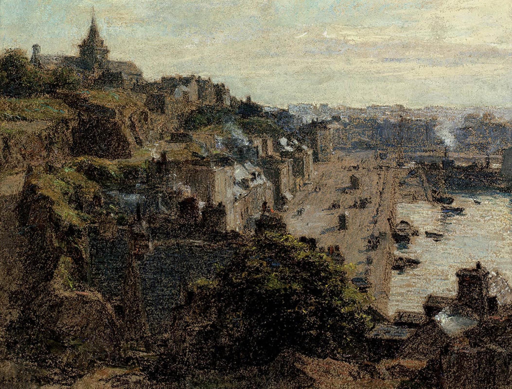 POSTERIIk Famous Modern Artwork Art Mural Granville Morning by Leon Augustin Lhermitte Oil Paintings Pictures for Home Decor 60x90cm
