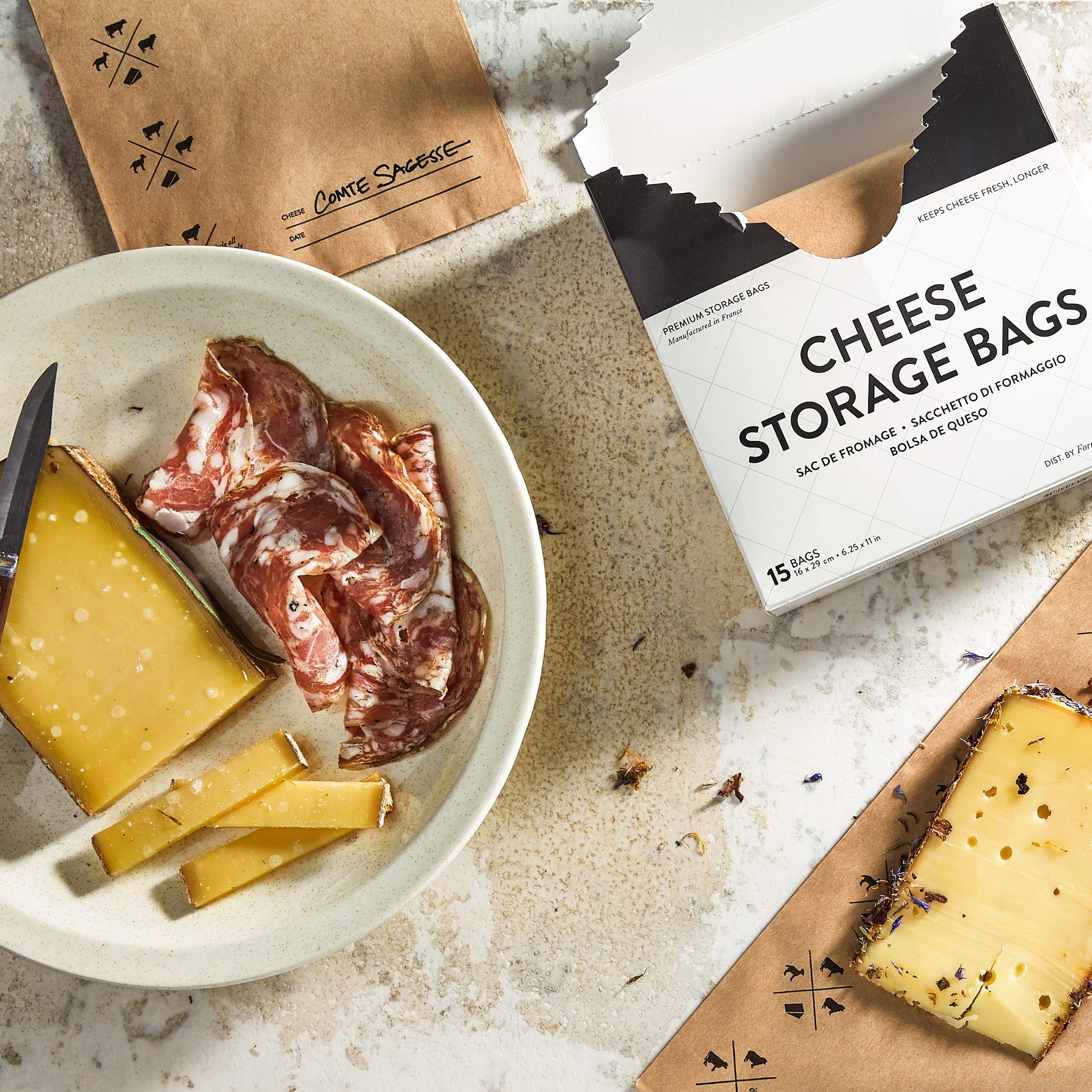 Formaticum Cheese Storage Bags, Keep Charcuterie Fresh, Wax Paper Bags