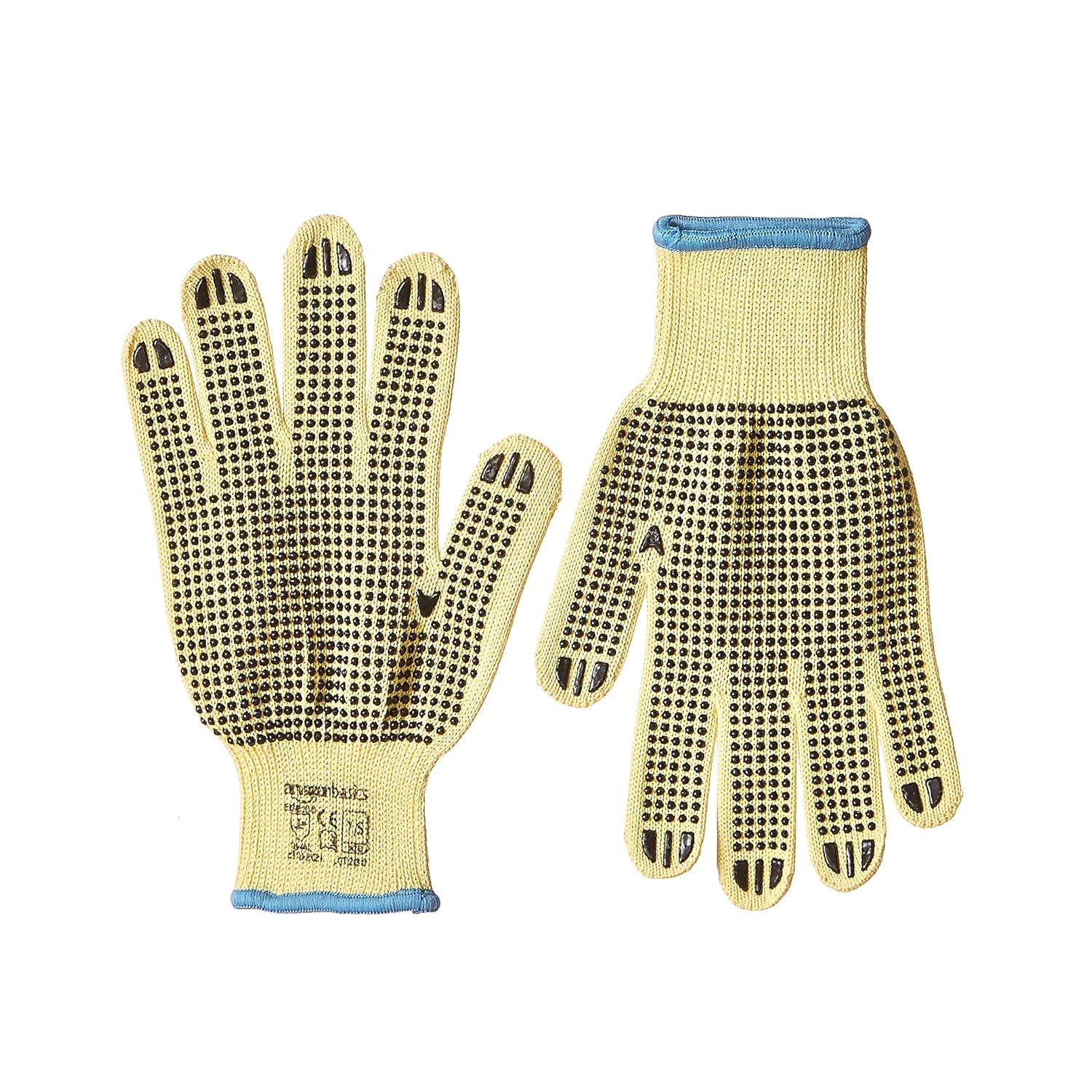  Basics Cut Resistant (Cut Level 3) Plastic Dots Coated Gloves, Size 10, 6-Pair: Tools & Home Improvement