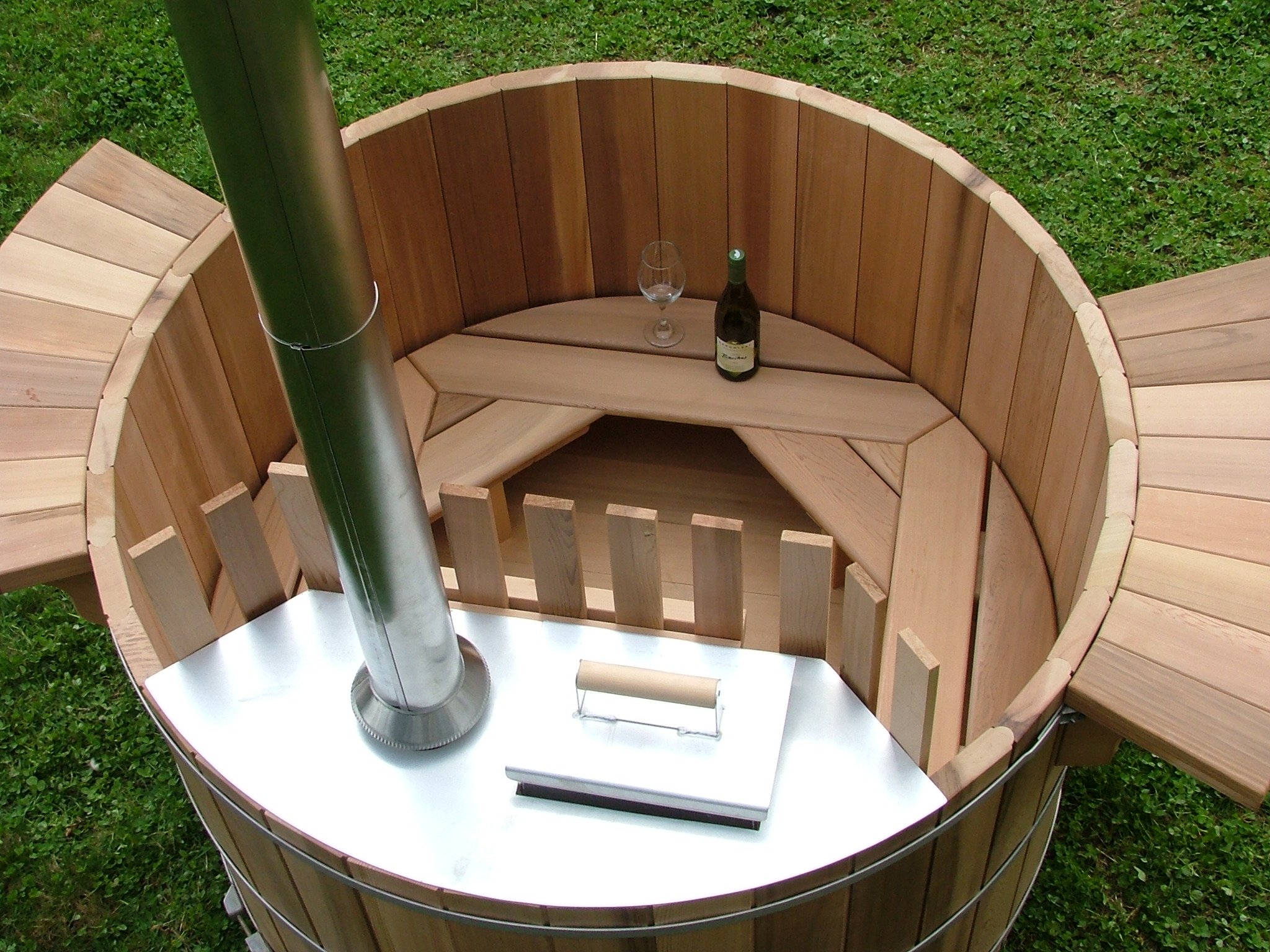 Cedar Wood Hot Tub Plans DIY Outdoor Spa Bath jet tub Relax Woodworking