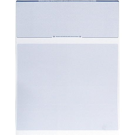 Endoc Computer Check Paper: 50 Pack Secure Checks for Laser Printers