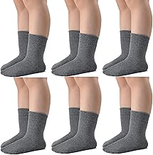 6 Pairs Girls Crew Socks Kids Ankle Socks Cotton Back to School Socks uniform White Black Grey Navy