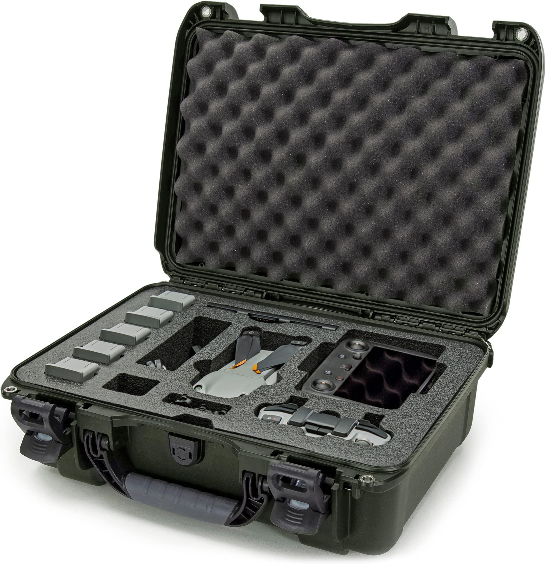Nanuk 925-MAVIA2S6 Waterproof Hard Case with Foam Insert for DJI Air 2S Fly More Combo & Smart Controller - Olive