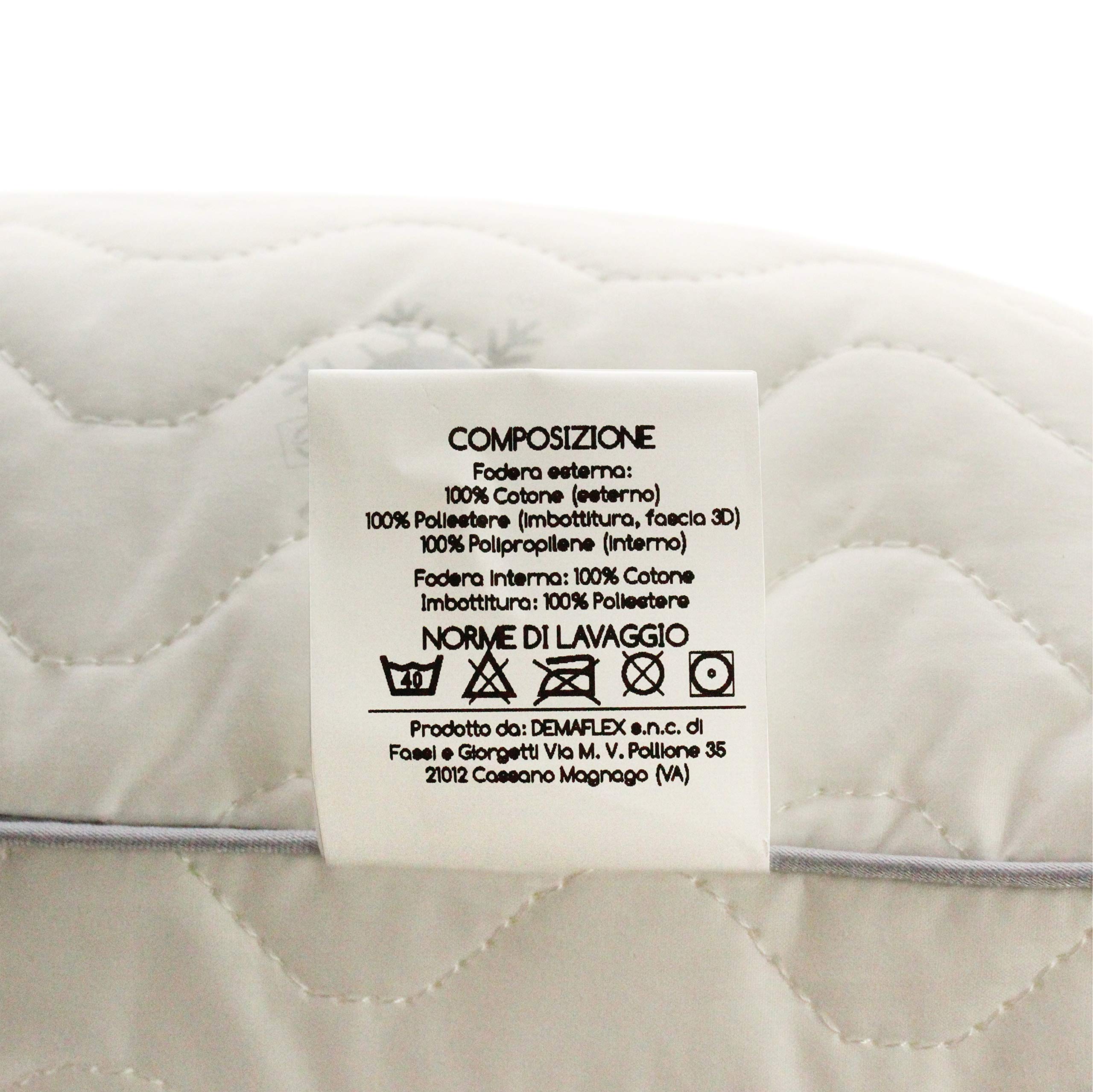 Almohada antireflujo fresca transpirable antisudor cojín cuña de lectura elevador de piernas ergonómico Made in Italy – 65 x 42