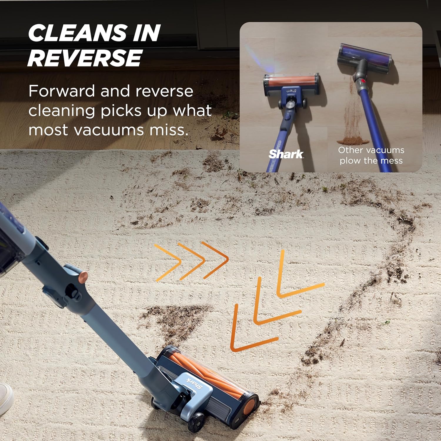 Shark PowerDetect Speed Clean & Empty | Cordless Stick Vacuum Cleaner with Auto-Empty | Lightweight & Rechargeable Handheld Vacuum | Carpet, Hard Floors & Pet Hair | 60-Min Runtime | Ice Blue | IA3241
