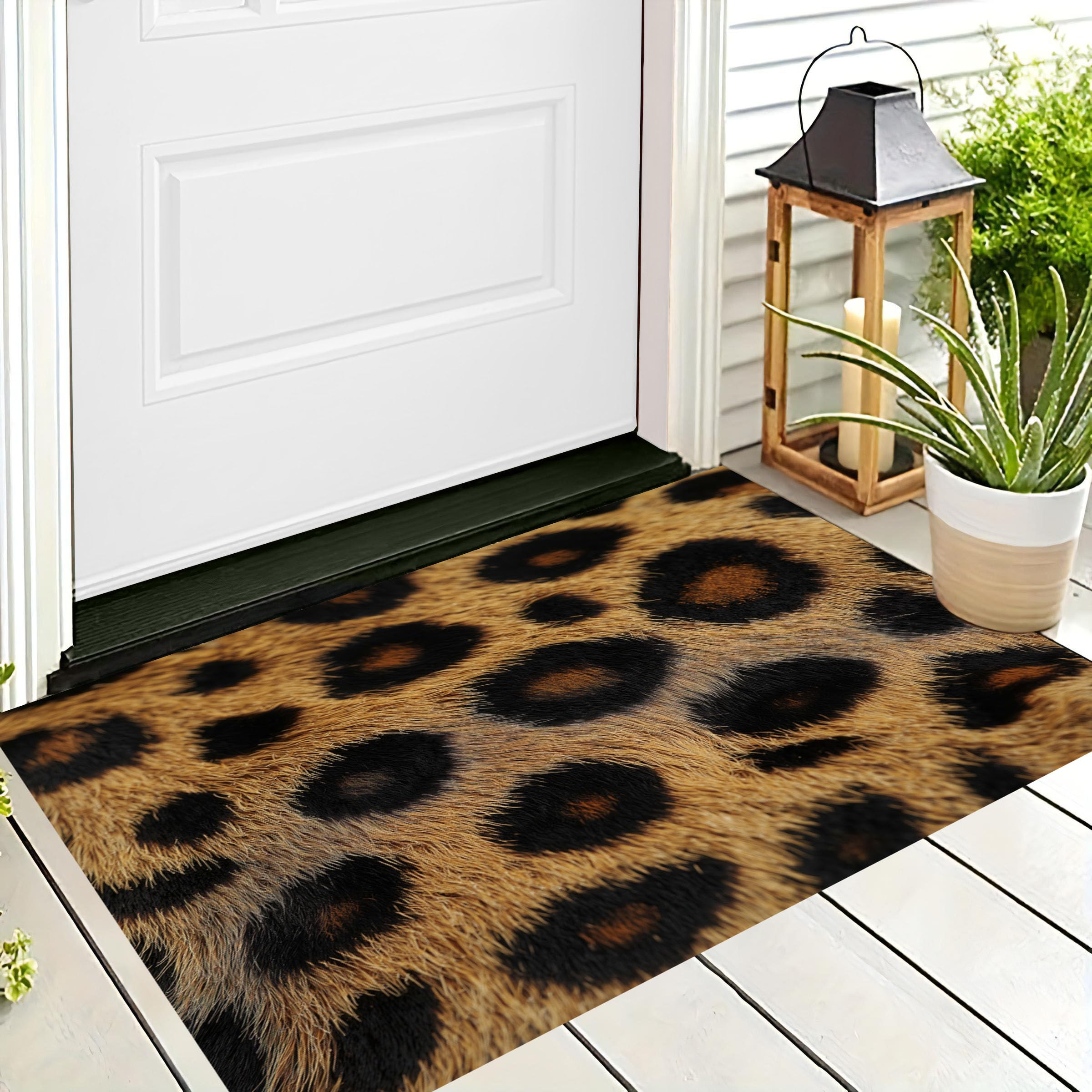 Texture de fourrure animale tapis entree haut de gamme dore