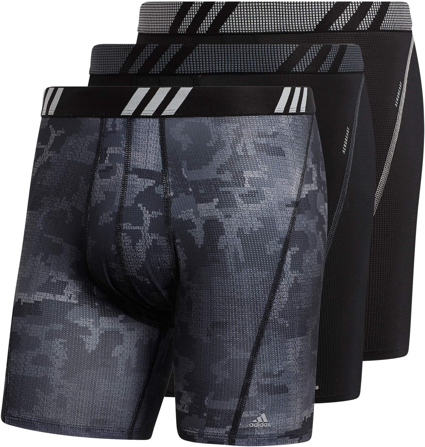 Men 's Sport Performance Mesh Graphic 3-Pack Boxer  Brief