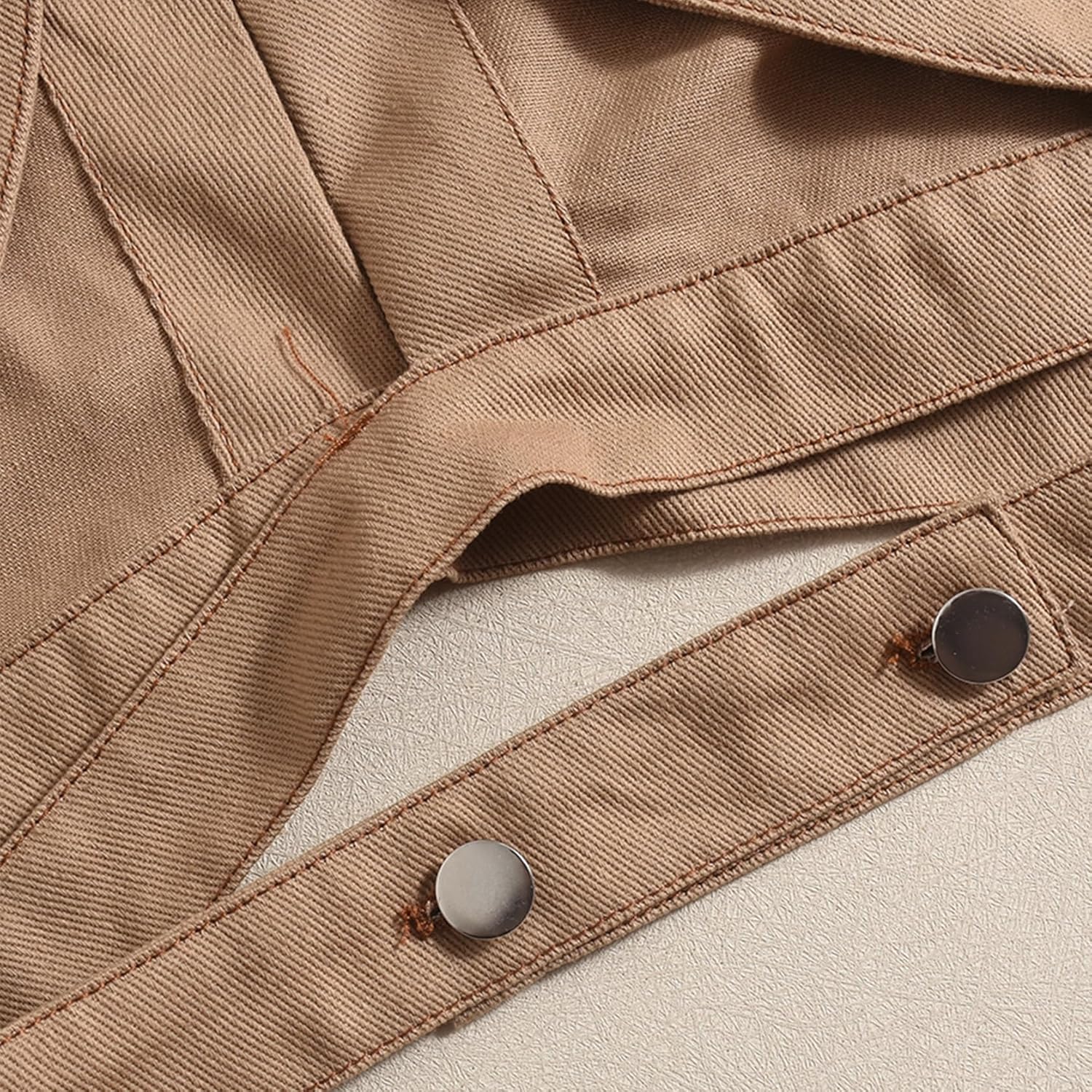 Casual Cropped Jacket Women Fall Fashion Short Sleeve Lace-up Coat Trendy Hollow Out Women's Clothes - Image 5