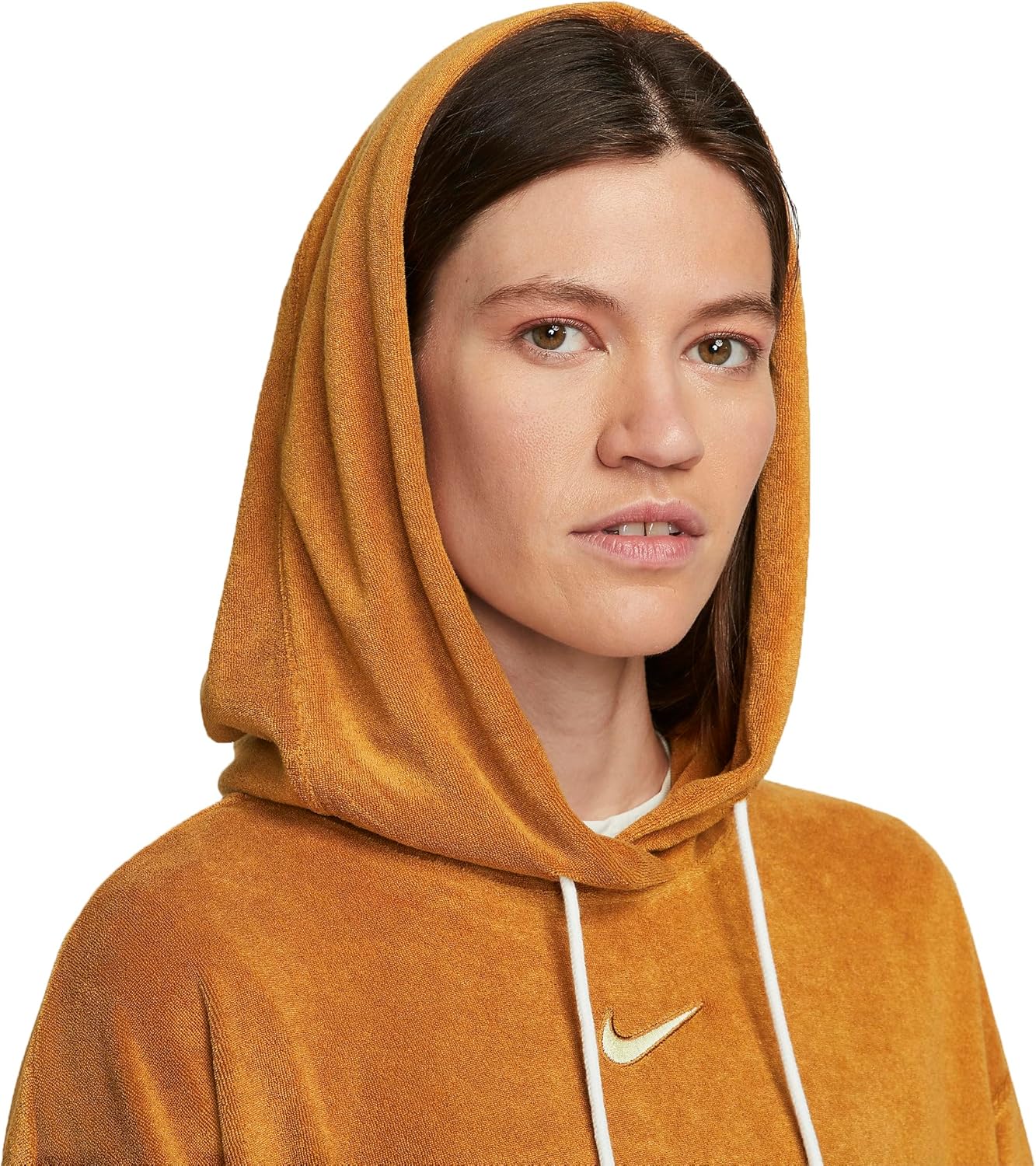 Nike Sportswear Women's Oversized Terry Pullover Hoodie (as1, alpha, s, regular, regular, Desert Ochre/Citron Tint) - Image 5