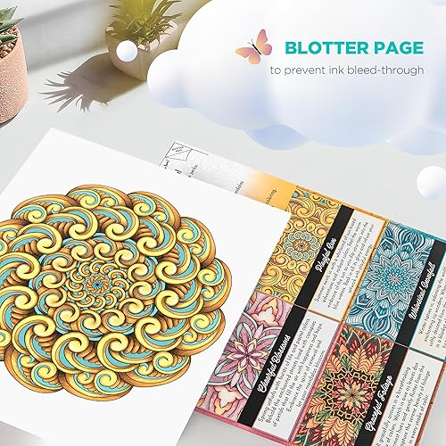 Miniatura 4 de ColorIt Mandalas to Color, Volume IX Spiral Bound Adult Coloring Book, 50 Seasonal Mandala with Spring, Summer, Fall & Winter Designs, Thick Paper,